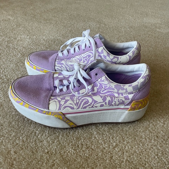 Vans Old Skool Stacked Wavy Daze Women's Sneakers. Size 7 - Picture 2 of 8